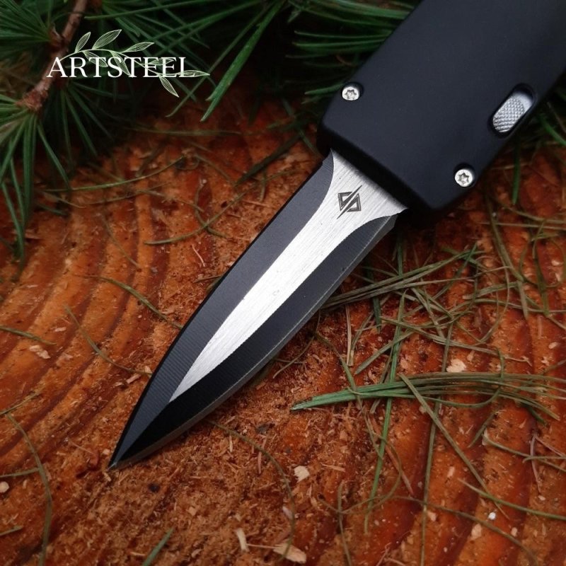 Автоматический складной нож Taunt (фронтальный), сталь 40х13, рукоять резинопластик в интернет-магазине art-steel.ru, фото