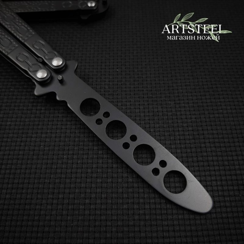Нож бабочка тренировочный Черная цепь в интернет-магазине art-steel.ru, фото