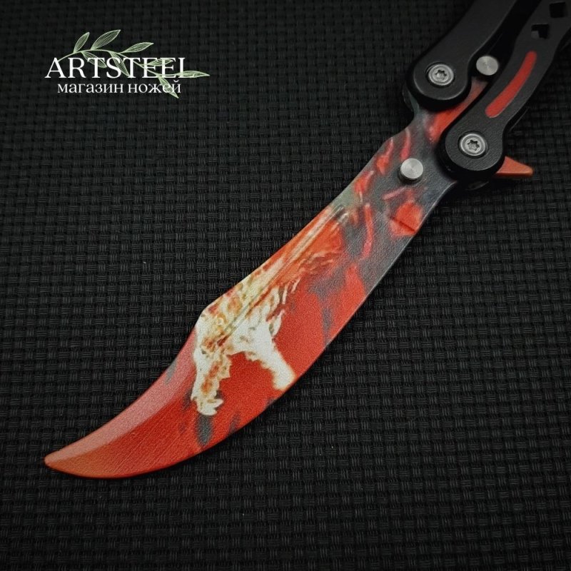 Нож бабочка тренировочный CS GO Balisong в интернет-магазине art-steel.ru, фото