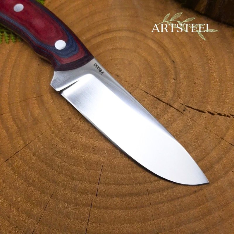 Нож Север-4 из стали 95Х18, рукоять микарта в интернет-магазине art-steel.ru, фото