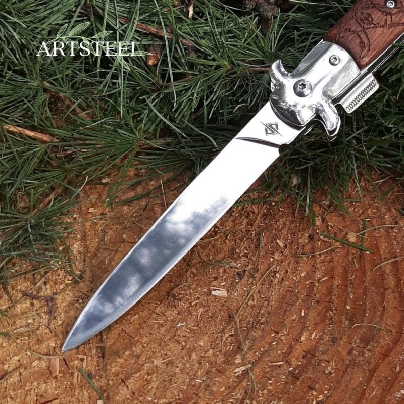 Складной нож Morrigan, сталь 65Х13, рукоять дерево в интернет-магазине art-steel.ru, фото