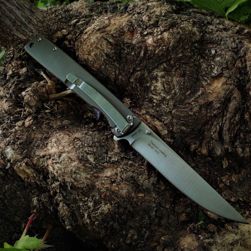 Складной нож PYTHON, сталь D2, рукоять сталь в интернет-магазине art-steel.ru, фото