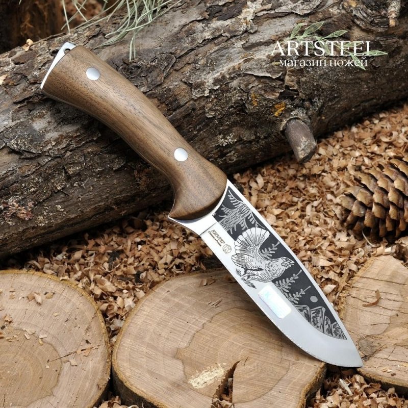Нож Глухарь художественно-оформленный в интернет-магазине art-steel.ru, фото