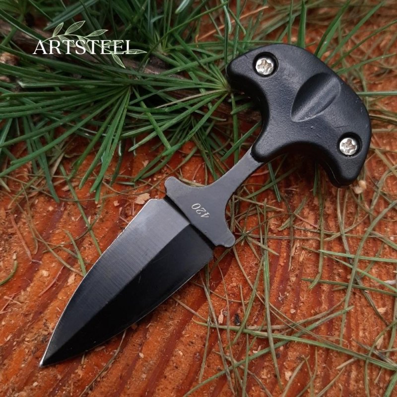 Тычковый нож (шейный нож) Fortune, сталь 420, рукоять алюминий в интернет-магазине art-steel.ru, фото