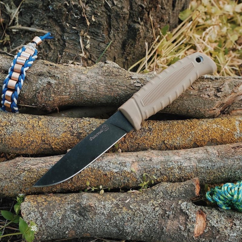 Туристический нож Финский, сталь AUS8, рукоять эластрон в интернет-магазине art-steel.ru, фото