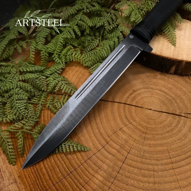 Нож Майор из стали 65Г, рукоять резина в интернет-магазине art-steel.ru, фото