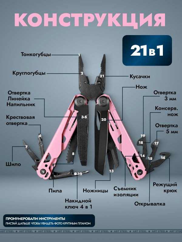 Мультитул DP701, сталь 440 в интернет-магазине art-steel.ru, фото