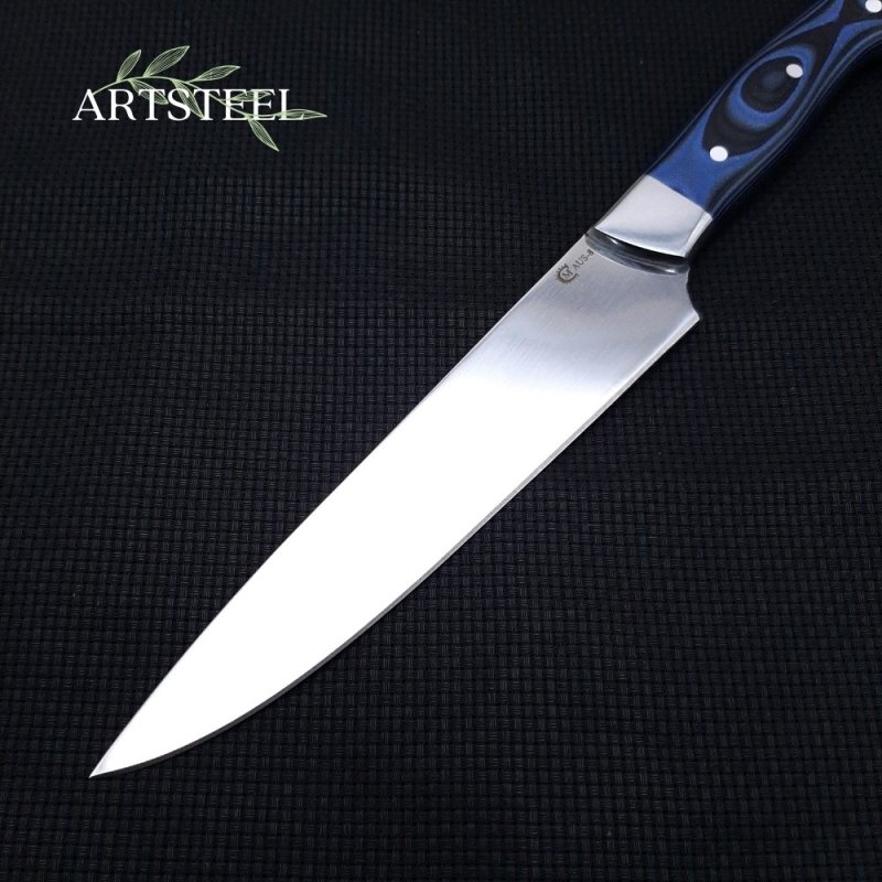 Нож Хлебный-2 из стали AUS-8, рукоять G10 в интернет-магазине art-steel.ru, фото