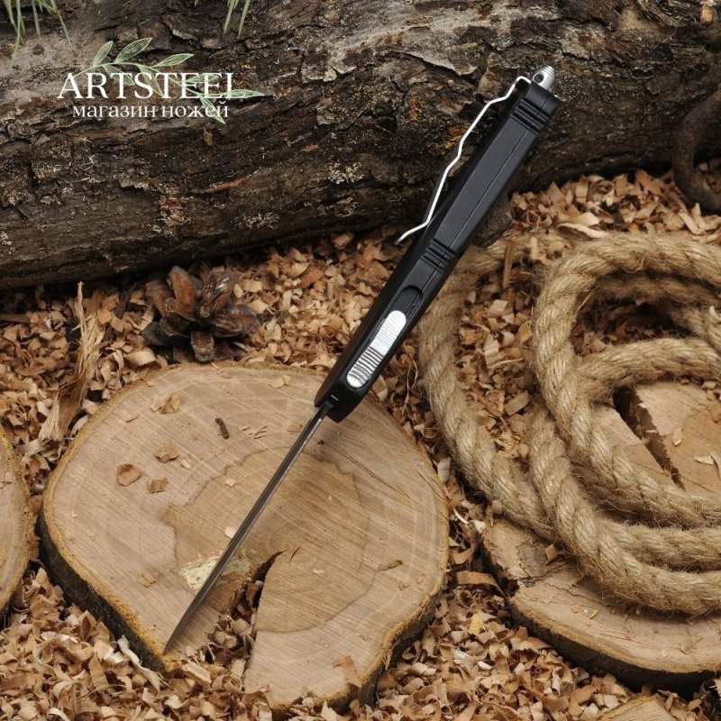 Автоматический складной нож Тирекс (фронтальный), сталь 440, рукоять алюминий в интернет-магазине art-steel.ru, фото