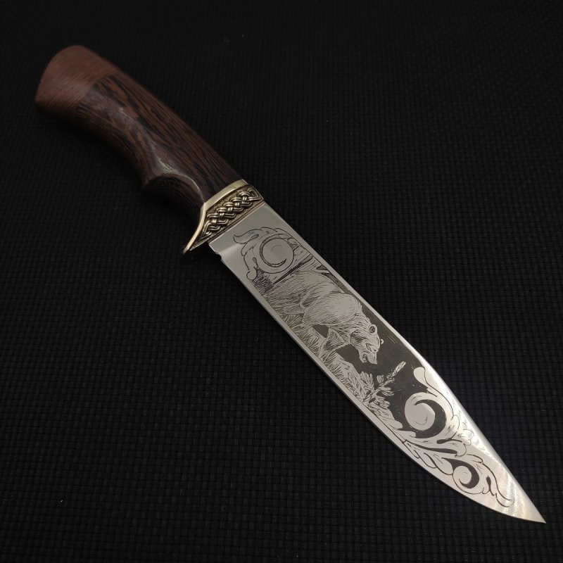 Нож Лидер из стали 95х18, рукоять венге, литьё мельхиор в интернет-магазине art-steel.ru, фото