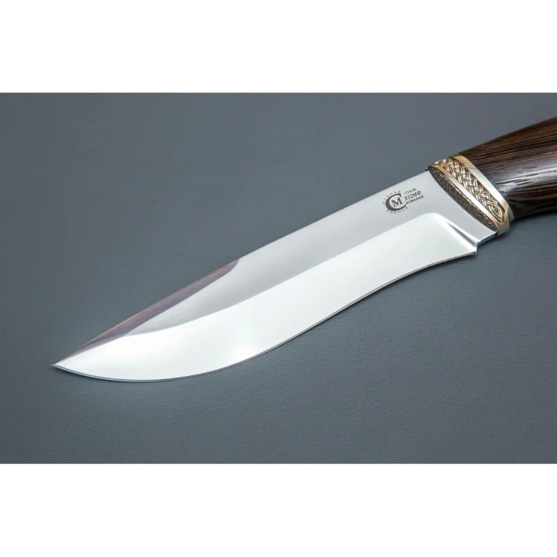 Нож Беркут из стали Х12МФ, рукоять венге, литье мельхиор в интернет-магазине art-steel.ru, фото