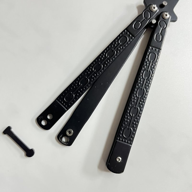 Нож бабочка тренировочный Черная цепь в интернет-магазине art-steel.ru, фото