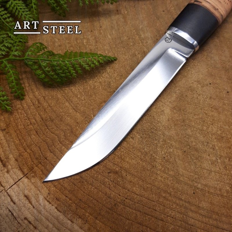 Нож Засапожный-Т из стали 95Х18, рукоять береста, граб в интернет-магазине art-steel.ru, фото