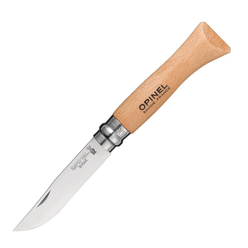 Нож Opinel №6, нержавеющая сталь, рукоять из бука, блистер в интернет-магазине art-steel.ru, фото