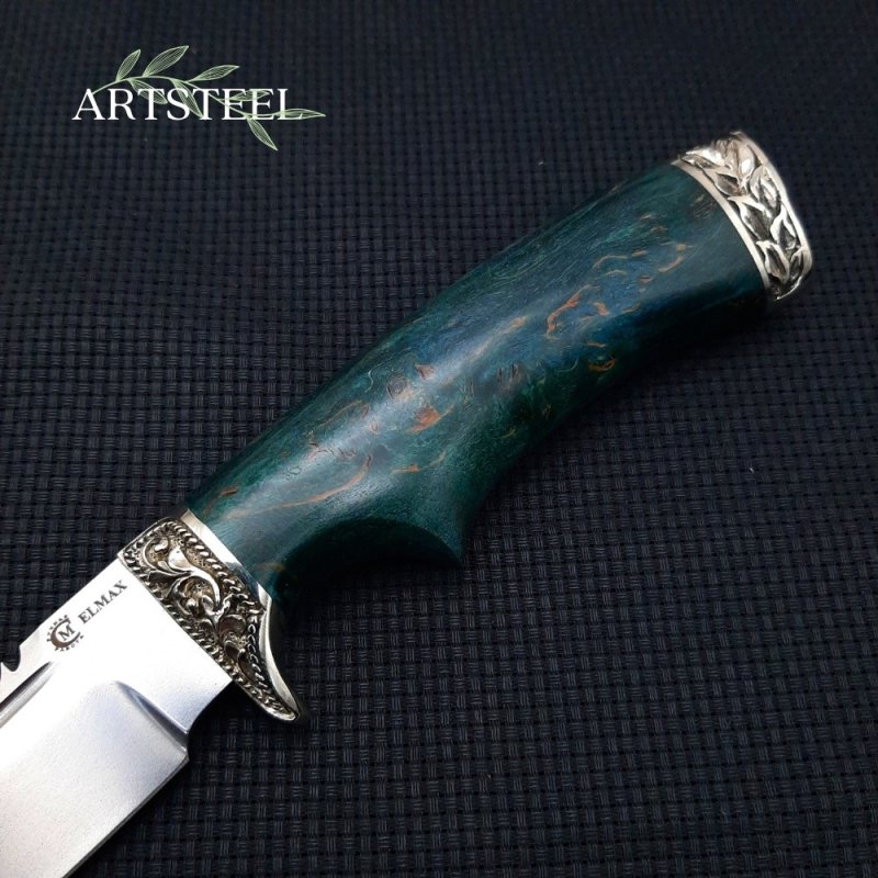 Нож Щука из стали Elmax, рукоять карельская береза в интернет-магазине art-steel.ru, фото