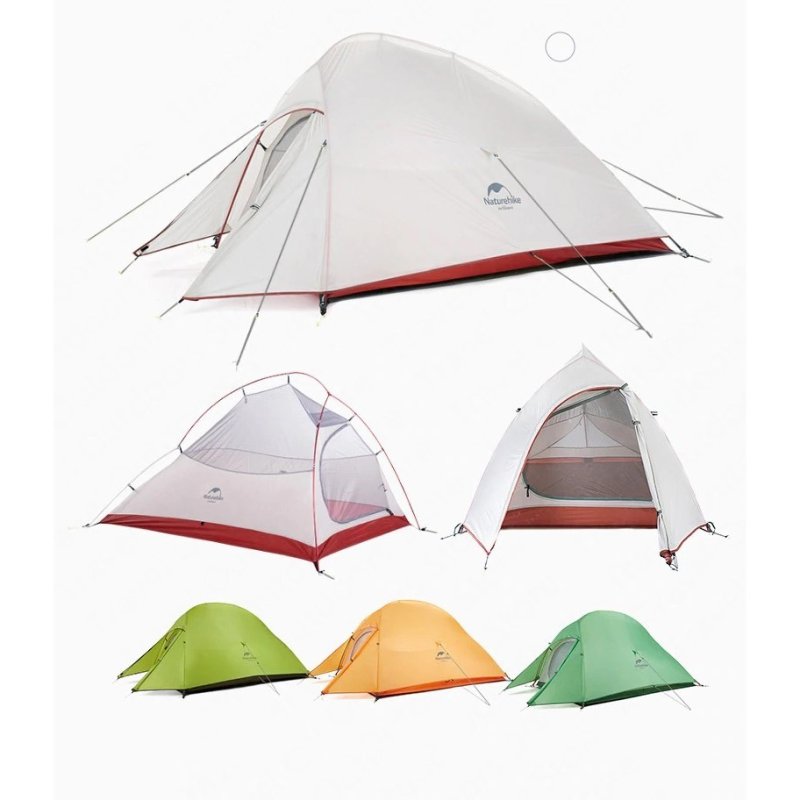 Палатка Naturehike Сloud up 2 210T NH17T001-T двухместная с ковриком, зеленая, 6927595730577 в интернет-магазине art-steel.ru, фото