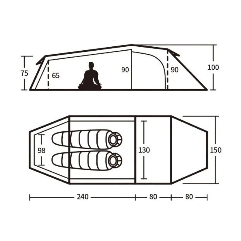 Палатка двухместная Naturehike Opalus NH20ZP001,оранжевая, 6927595750667 в интернет-магазине art-steel.ru, фото