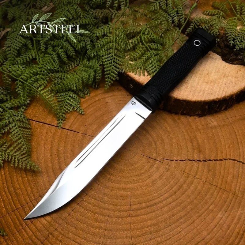 Нож Комбат-2 из стали 95Х18, рукоять резина в интернет-магазине art-steel.ru, фото