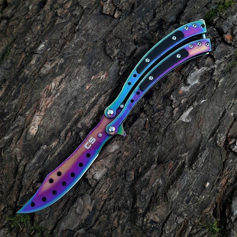 Нож бабочка сувенирный Viking Nordway, сталь 420, рукоять сталь, пластик в интернет-магазине art-steel.ru, фото