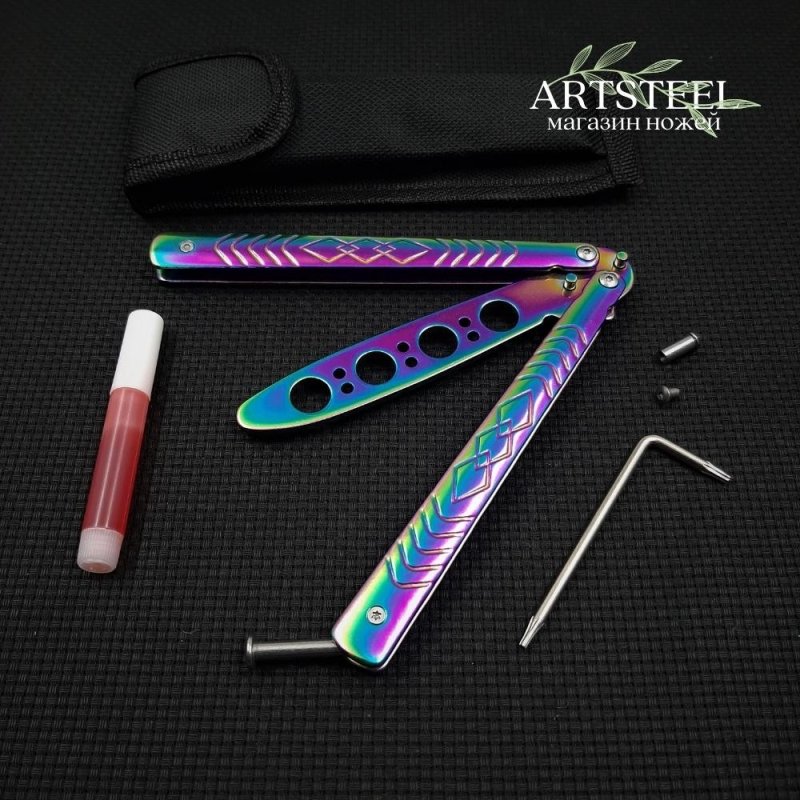 Нож бабочка тренировочный Ромб в интернет-магазине art-steel.ru, фото
