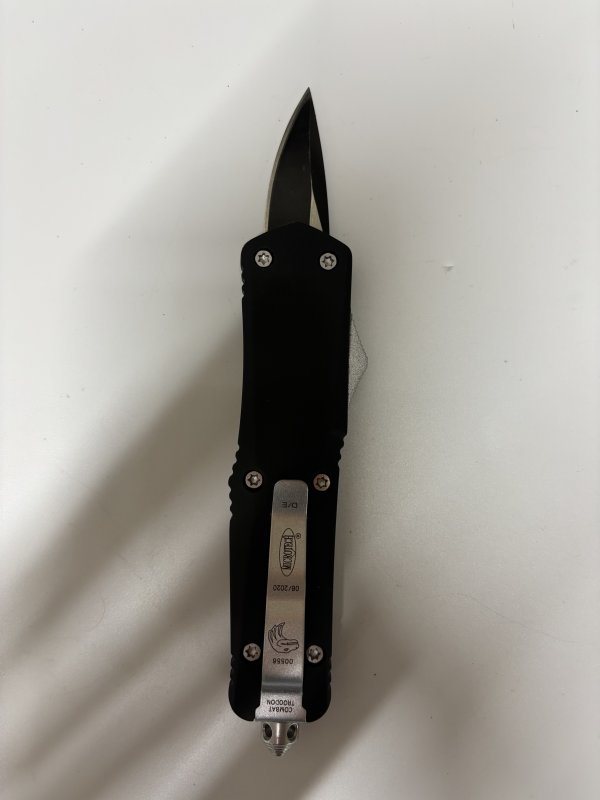 Автоматический складной нож Тирекс (фронтальный) с серрейтором, сталь 40х13, рукоять алюминий (уценка) в интернет-магазине art-steel.ru, фото