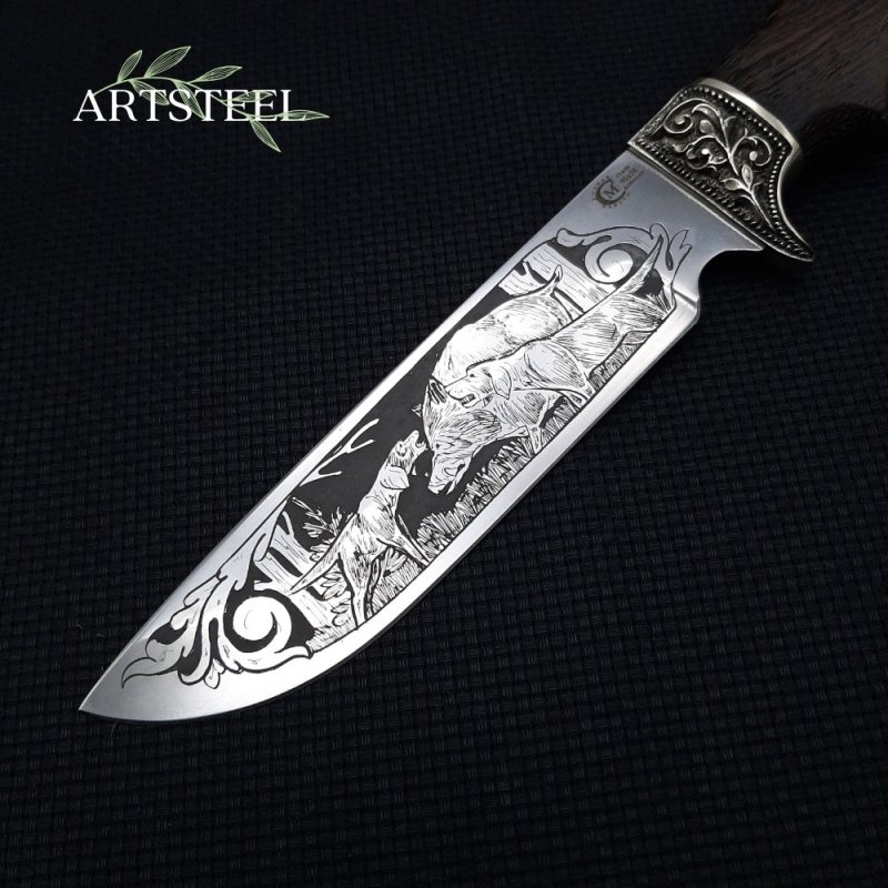 Нож Лорд из стали 95Х18, рукоять венге, литье мельхиор в интернет-магазине art-steel.ru, фото