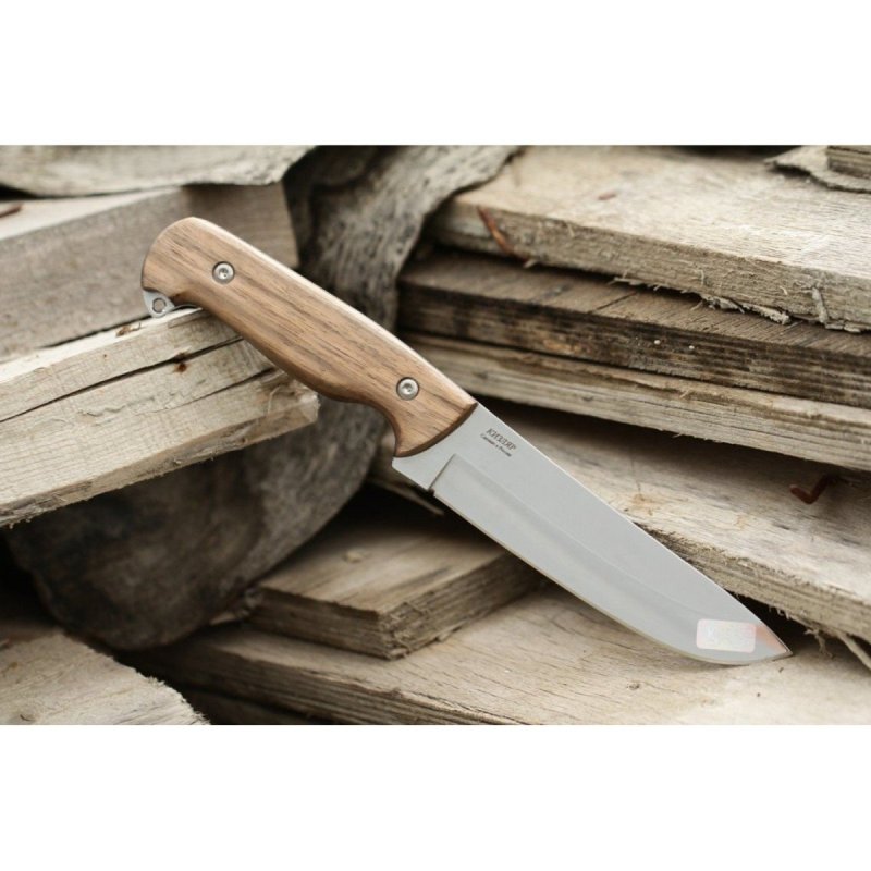 Туристический нож Степной, сталь AUS8, рукоять дерево в интернет-магазине art-steel.ru, фото