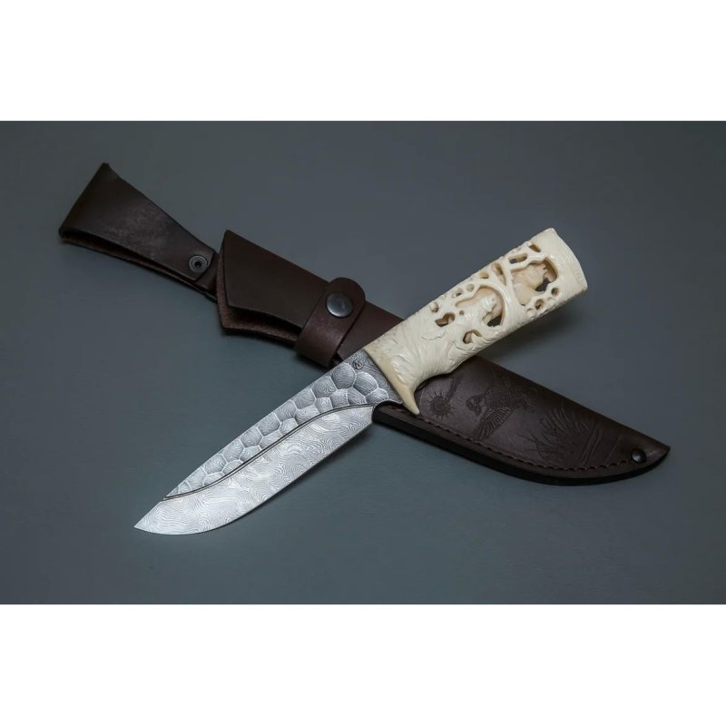 Нож Лорд из дамасской стали, рукоять из кости в интернет-магазине art-steel.ru, фото