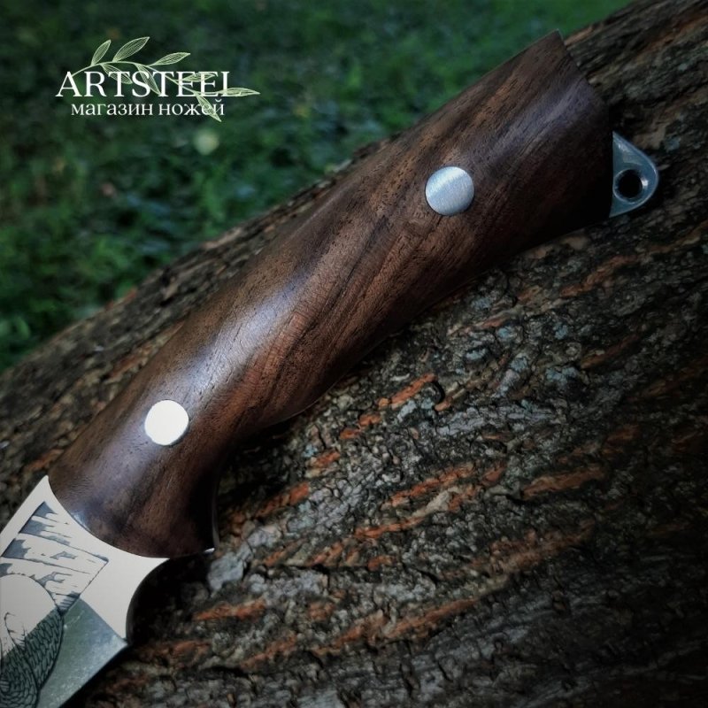 Нож Гюрза-2 художественно-оформленный в интернет-магазине art-steel.ru, фото
