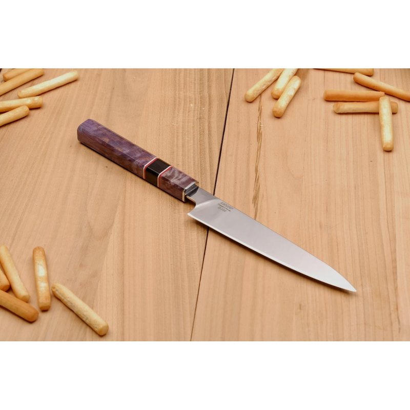 Кухонный нож Идеал-3 из стали Z160, рукоять карельская береза, G10 в интернет-магазине art-steel.ru, фото