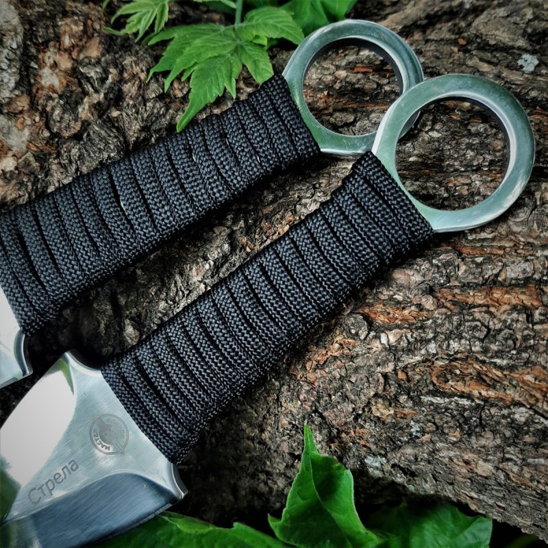 Набор метательных ножей Стрела (2 шт.), сталь 420, рукоять обмотка паракордом в интернет-магазине art-steel.ru, фото