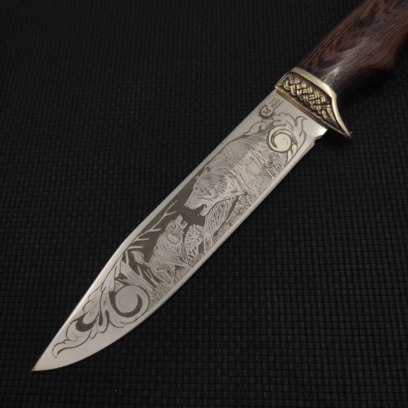 Нож Лидер из стали 95х18, рукоять венге, литьё мельхиор в интернет-магазине art-steel.ru, фото