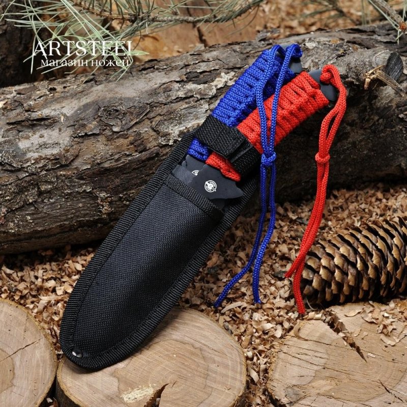 Набор метательных ножей Лиходей (2 шт.), сталь 420, рукоять сталь, обмотка паракордом в интернет-магазине art-steel.ru, фото