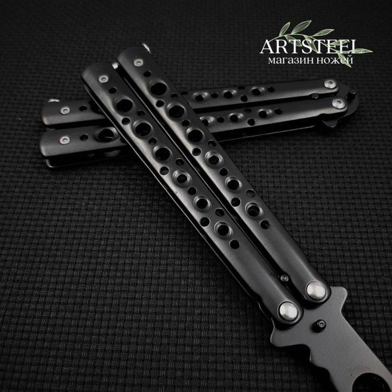 Нож бабочка тренировочный Черный Рыцарь в интернет-магазине art-steel.ru, фото