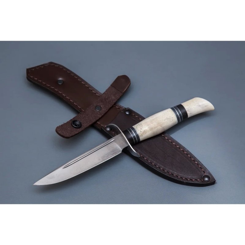 Нож НКВД из стали Х12МФ, рукоять венге, литье мельхиор, кость в интернет-магазине art-steel.ru, фото