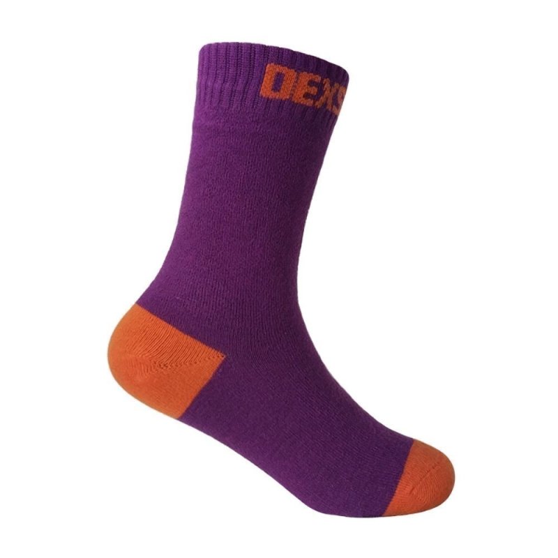 Водонепроницаемые носки детские DexShell Ultra Thin Children Socks M (18-20 см), пурпурный в интернет-магазине art-steel.ru, фото