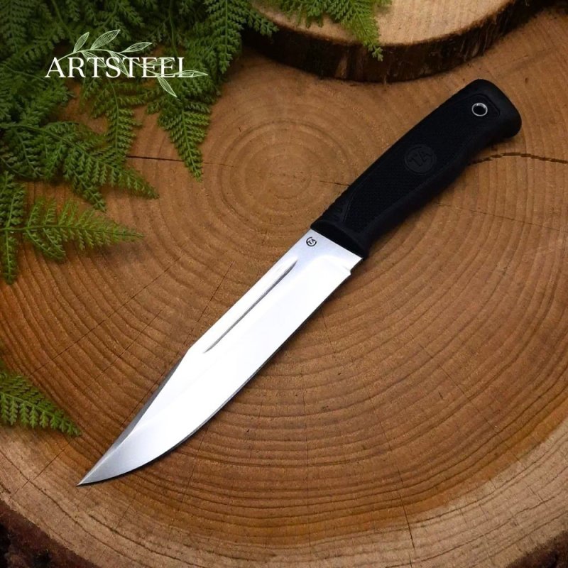 Нож Казак-1 из стали D2, рукоять резина в интернет-магазине art-steel.ru, фото