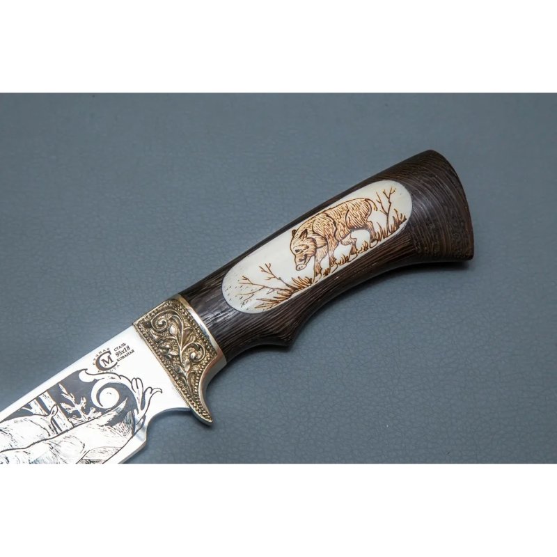 Нож Лорд из стали 95Х18, рукоять венге, литье мельхиор в интернет-магазине art-steel.ru, фото