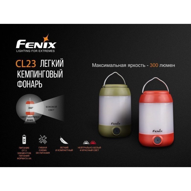 Фонарь Fenix CL23 зеленый в интернет-магазине art-steel.ru, фото