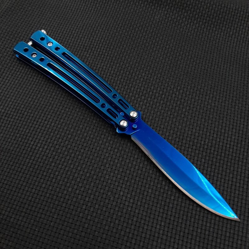 Нож бабочка Силуэт, сталь 420, рукоять сталь в интернет-магазине art-steel.ru, фото