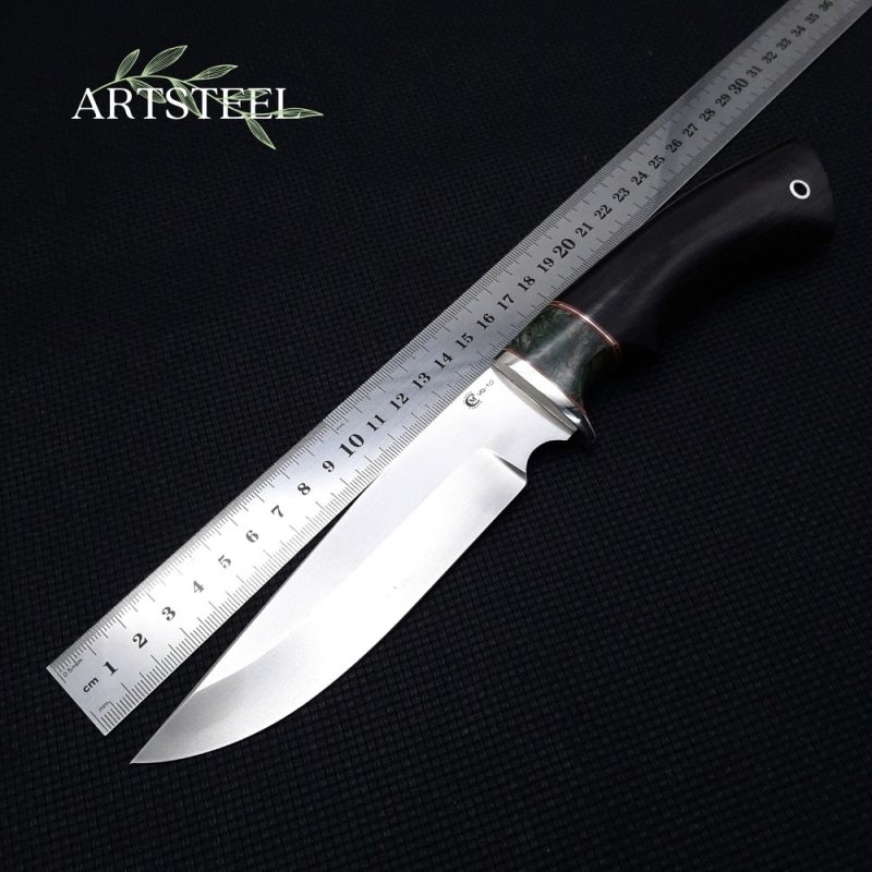 Нож Легионер из стали VG-10, рукоять карельская береза, черное дерево в интернет-магазине art-steel.ru, фото