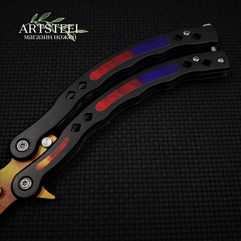Нож бабочка тренировочный CS GO Balisong в интернет-магазине art-steel.ru, фото