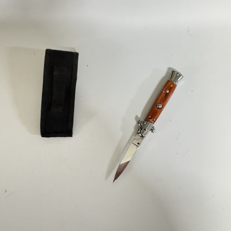 Автоматический складной нож Advisor, сталь 65Х13, рукоять дерево, сталь (уценка) в интернет-магазине art-steel.ru, фото