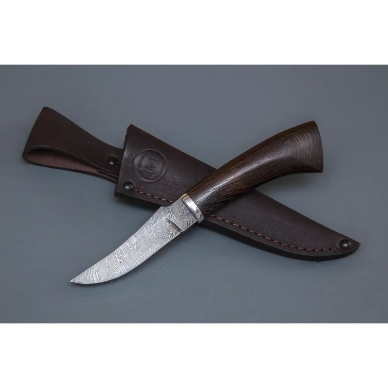 Нож Грибник из дамасской стали, рукоять венге, литье дюраль в интернет-магазине art-steel.ru, фото