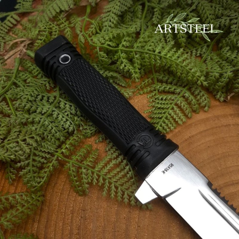 Нож Старшина1 из стали 95Х18, рукоять резина в интернет-магазине art-steel.ru, фото