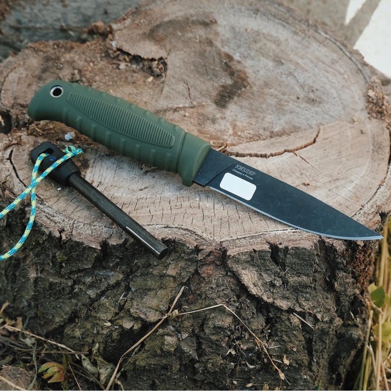 Туристический нож Финский, сталь AUS8, рукоять эластрон в интернет-магазине art-steel.ru, фото