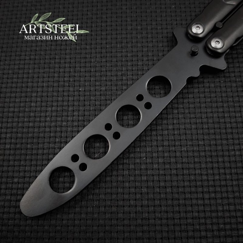 Нож бабочка тренировочный Черный Ромб в интернет-магазине art-steel.ru, фото