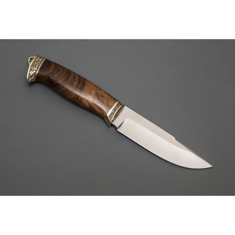 Нож Соболь из стали D2, рукоять ореховый кап в интернет-магазине art-steel.ru, фото
