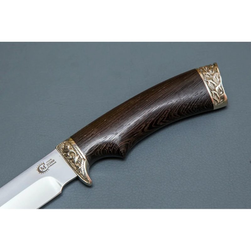 Нож Мангуст из стали Х12МФ, рукоять венге, литьё мельхиор в интернет-магазине art-steel.ru, фото