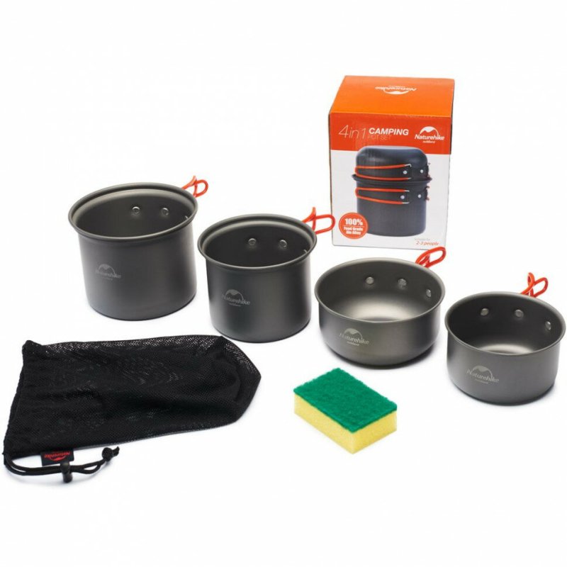 Посуда Naturehike NH15T401-G набор из четырех предметов в интернет-магазине art-steel.ru, фото